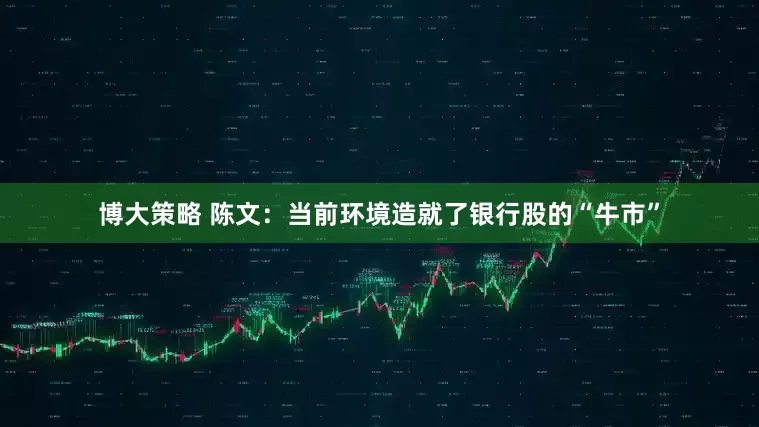 博大策略 陈文：当前环境造就了银行股的“牛市”