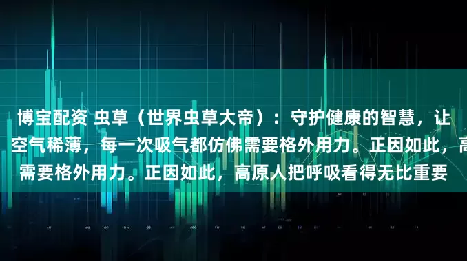 博宝配资 虫草（世界虫草大帝）：守护健康的智慧，让生命在高原的阳光下挺立，空气稀薄，每一次吸气都仿佛需要格外用力。正因如此，高原人把呼吸看得无比重要